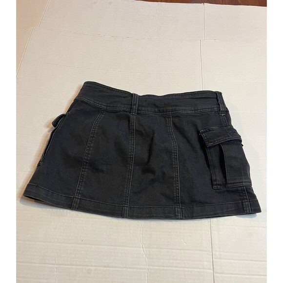 VTG-Urban Outfitters Womens Black edgy Mini Cargo Skirt Size S Cotton Blend - Picture 2 of 8